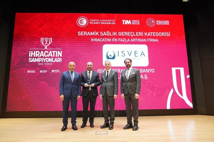 İsvea_İhracat Ödülü_İSVEA vitrifiye seramikte ihracatını en fazla artıran firma oldu
